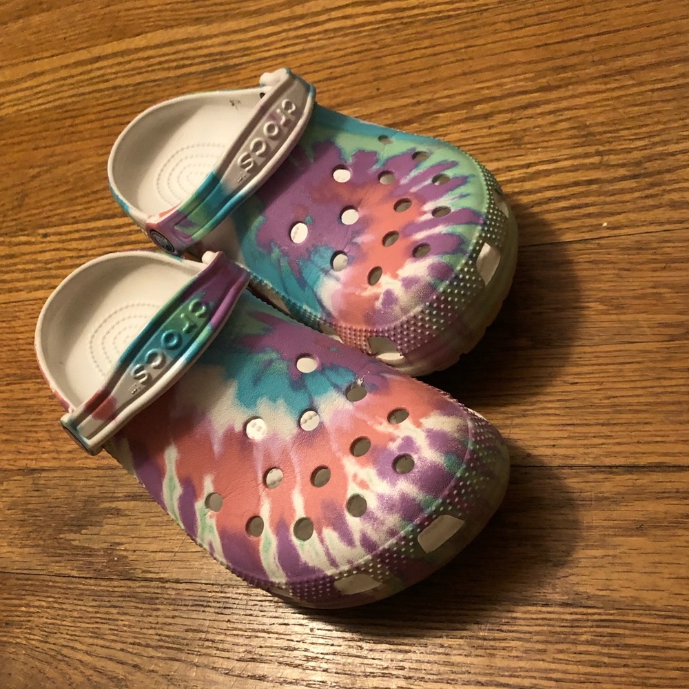 Tie Dye crocs